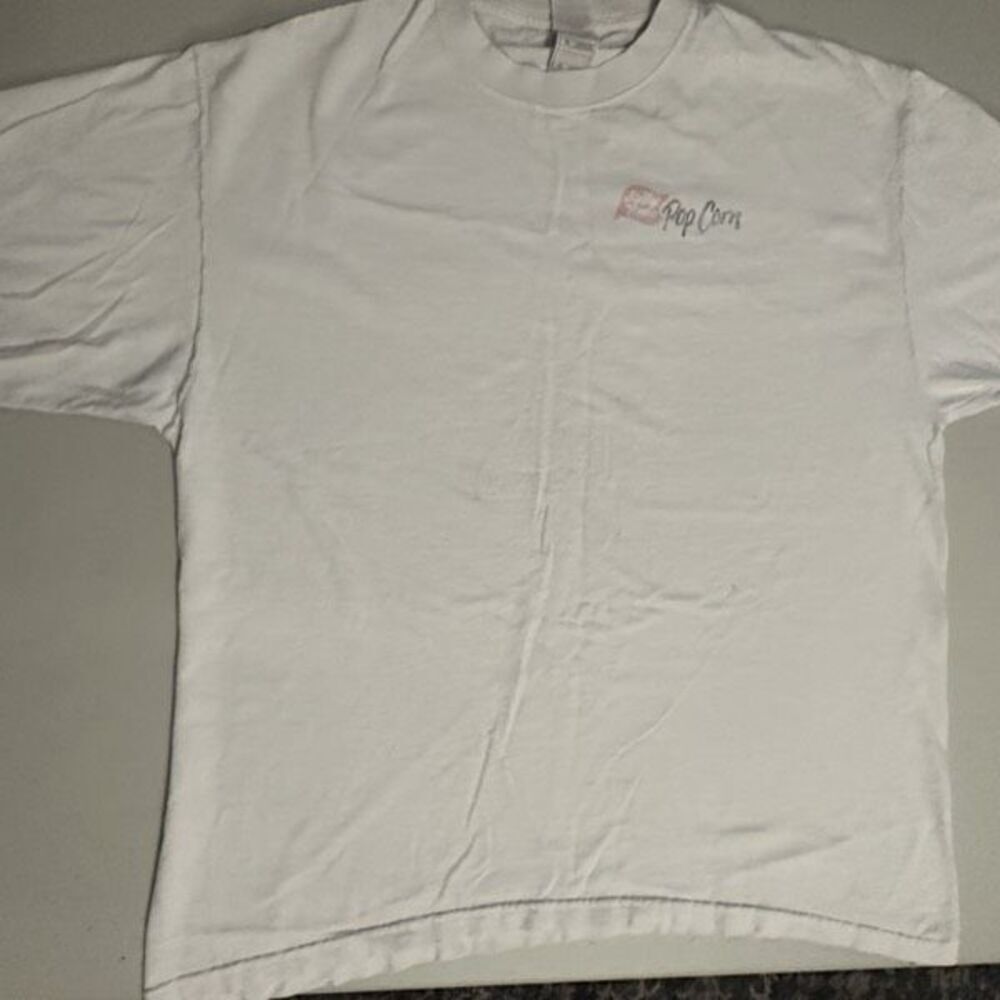 Fruit of the Loom Men's Size XL White Jolly Time Popcorn T-Shirt Short Sleeve